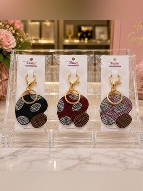 Mushroom Black, Red and Pink Rhinestone Key holder Charm/ bag charm